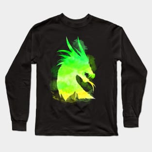 Dragon Watercolor Forest Long Sleeve T-Shirt